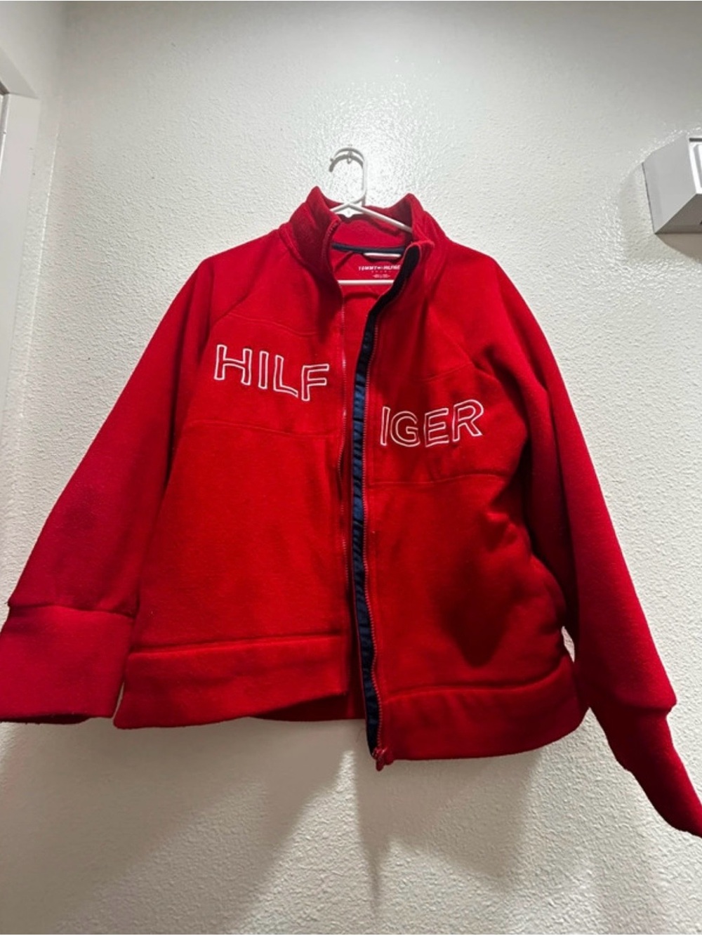 Tommy Hilfiger W Red Fleece Jacket